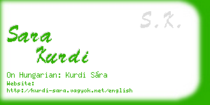 sara kurdi business card