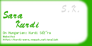 sara kurdi business card